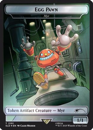 Image of Egg Pawn - Myr Token (Rainbow Foil) (SLD-2101) - Secret Lair Drop Series Foil