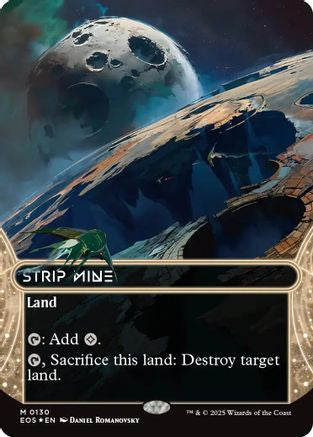 Image of Stripe Mine (0130) (Borderless) (Galaxy Foil) (EOS-130) - Edge of Eternities: Stellar Sights Foil