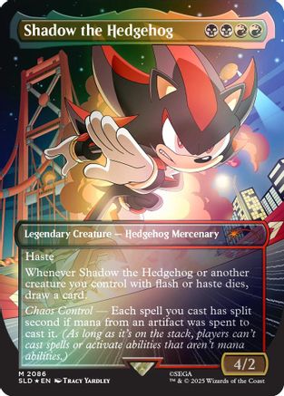 Image of Shadow the Hedgehog (Rainbow Foil) (SLD-2086) - Secret Lair Drop Series Foil