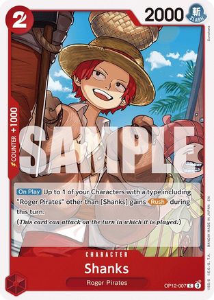 Image of Shanks (007) (OP12-007) - Legacy of the Master