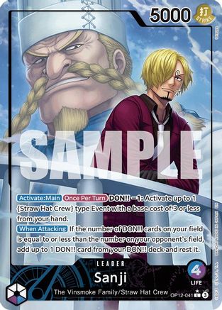 Image of Sanji (041) (Alternate Art) (OP12-041) - Legacy of the Master Foil