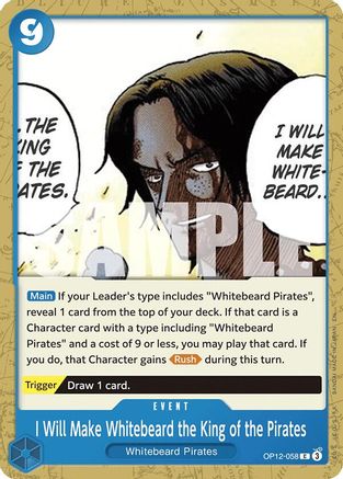 Image of I Will Make Whitebeard the King of the Pirates (OP12-058) - Legacy of the Master