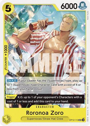 Image of Roronoa Zoro (113) (OP12-113) - Legacy of the Master