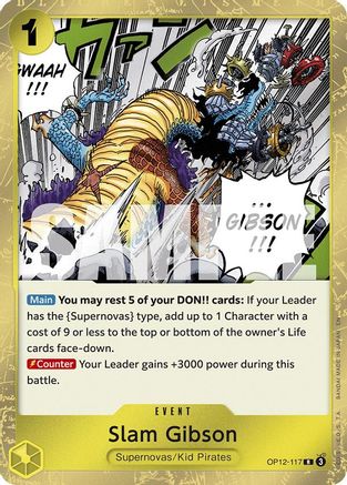 Image of Slam Gibson (OP12-117) - Legacy of the Master Foil