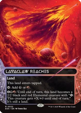 Image of Lavaclaw Reaches (0022) (Borderless) (EOS-022) - Edge of Eternities: Stellar Sights