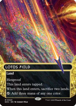 Image of Lotus Field (0023) (Borderless) (EOS-023) - Edge of Eternities: Stellar Sights