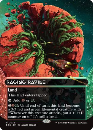 Image of Raging Ravine (0035) (Borderless) (EOS-035) - Edge of Eternities: Stellar Sights