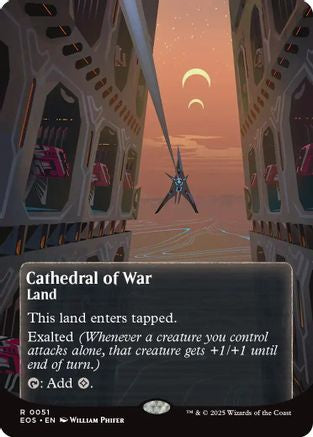 Image of Cathedral of War (0051) (Borderless) (EOS-051) - Edge of Eternities: Stellar Sights Foil