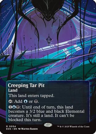 Image of Creeping Tar Pit (0054) (Borderless) (EOS-054) - Edge of Eternities: Stellar Sights Foil