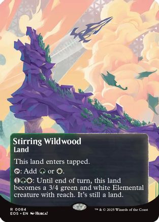 Image of Stirring Wildwood (0084) (Borderless) (EOS-084) - Edge of Eternities: Stellar Sights Foil