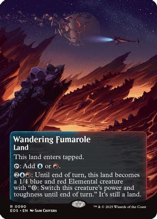 Image of Wandering Fumarole (0090) (Borderless) (EOS-090) - Edge of Eternities: Stellar Sights Foil