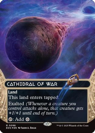Image of Cathedral of War (0096) (Borderless) (Galaxy Foil) (EOS-096) - Edge of Eternities: Stellar Sights Foil
