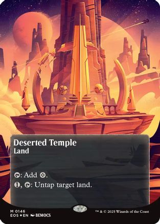 Image of Deserted Temple (0146) (Borderless) (Galaxy Foil) (EOS-146) - Edge of Eternities: Stellar Sights Foil