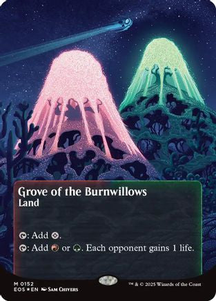 Image of Grove of the Burnwillows (0152) (Borderless) (Galaxy Foil) (EOS-152) - Edge of Eternities: Stellar Sights Foil