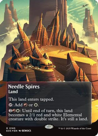 Image of Needle Spires (0165) (Borderless) (Galaxy Foil) (EOS-165) - Edge of Eternities: Stellar Sights Foil