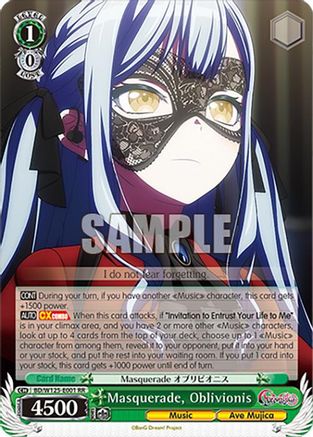 Image of Masquerade, Oblivionis (BD/W125-E001 RR) - MyGO!!!!! x Ave Mujica