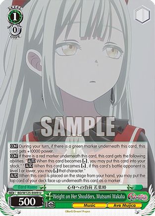 Image of Weight on Her Shoulders, Mutsumi Wakaba (BD/W125-E009 U) - MyGO!!!!! x Ave Mujica