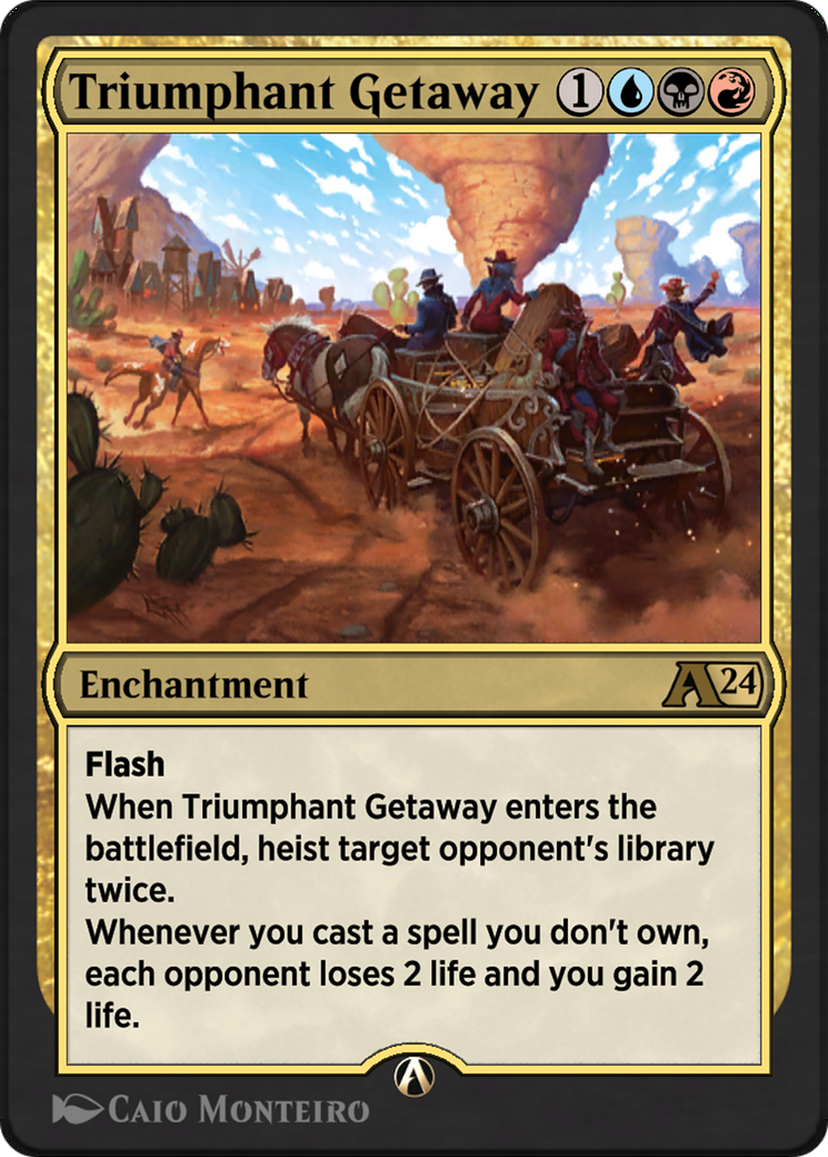 Image of Triumphant Getaway (YOTJ-027) - Alchemy: Outlaws of Thunder Junction