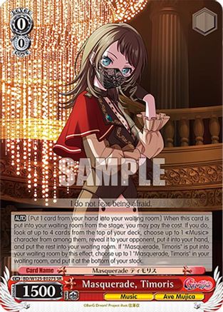 Image of Masquerade, Timoris (SR) (BD/W125-E027S SR) - MyGO!!!!! x Ave Mujica