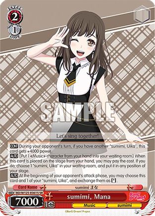 Image of sumimi, Mana (SR) (BD/W125-E061S SR) - MyGO!!!!! x Ave Mujica