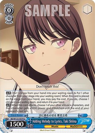 Image of Adding Melody to Lyrics, Taki Shiina (BD/W125-E079 U) - MyGO!!!!! x Ave Mujica
