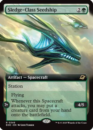Image of Sledge-Class Seedship (Extended Art) (EOE-346) - Edge of Eternities Foil