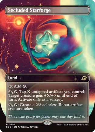 Image of Secluded Starforge (Borderless) (EOE-316) - Edge of Eternities