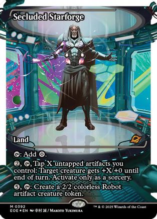 Image of Secluded Starforge (Showcase) (Fracture Foil) (EOE-392) - Edge of Eternities Foil