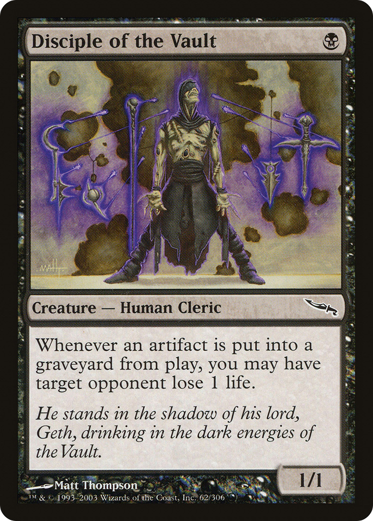 Image of Disciple of the Vault (MRD-062) - Mirrodin
