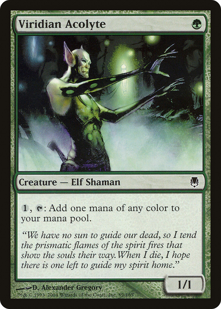 Image of Viridian Acolyte (DST-089) - Darksteel Foil