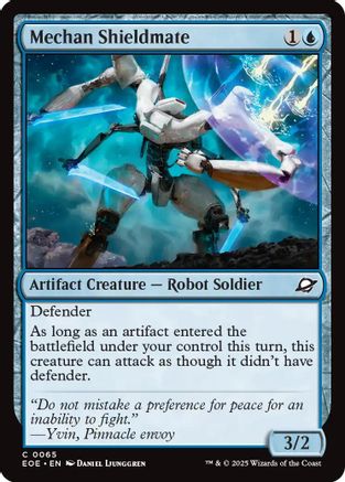 Image of Mechan Shieldmate (EOE-065) - Edge of Eternities Foil