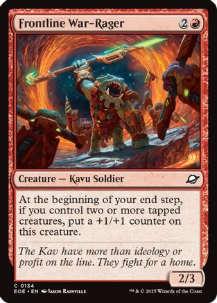 Image of Frontline War-Rager (EOE-134) - Edge of Eternities Foil