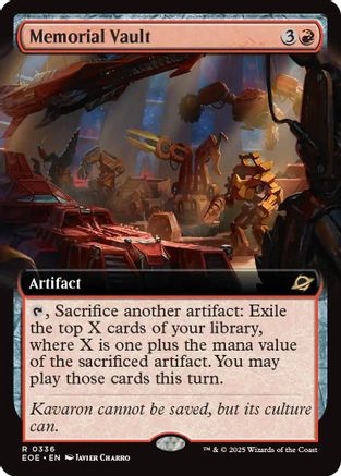 Image of Memorial Vault (Extended Art) (EOE-336) - Edge of Eternities Foil