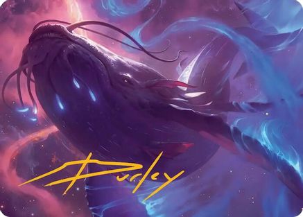 Image of Starbreach Whale Art Card (Gold-Stamped Signature) (AAEOE-009) - Art Series: Edge of Eternities