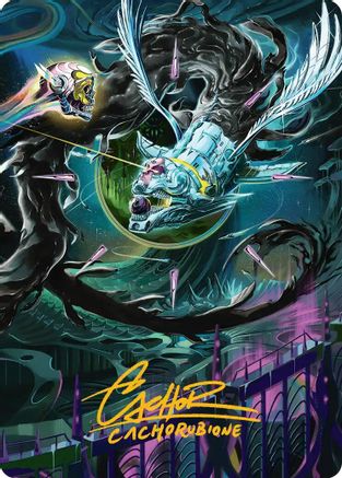 Image of Quantum Riddler Art Card (Gold-Stamped Signature) (AAEOE-039) - Art Series: Edge of Eternities