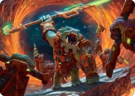 Image of Frontline War-Rager Art Card (AAEOE-016) - Art Series: Edge of Eternities