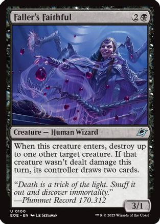 Image of Faller's Faithful (EOE-100) - Edge of Eternities Foil