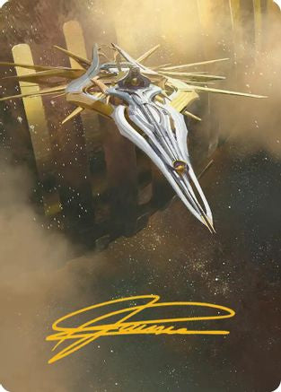 Image of Dawnsire, Sunstar Dreadnought Art Card (Gold-Stamped Signature) (AAEOE-027) - Art Series: Edge of Eternities