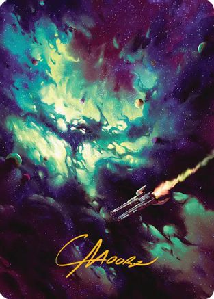 Image of Blinkmoth Nexus Art Card (Gold-Stamped Signature) (AAEOE-042) - Art Series: Edge of Eternities