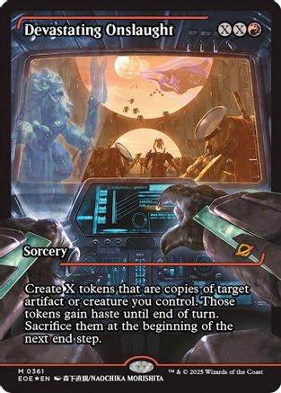 Image of Devastating Onslaught (0361) (Showcase) (EOE-361) - Edge of Eternities Foil