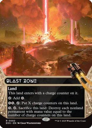 Image of Blast Zone (0002) (Borderless) (EOS-002) - Edge of Eternities: Stellar Sights Foil