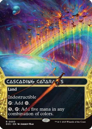Image of Cascading Cataracts (0005) (Borderless) (EOS-005) - Edge of Eternities: Stellar Sights Foil