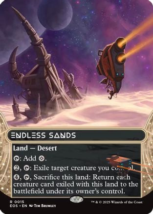 Image of Endless Sands (0015) (Borderless) (EOS-015) - Edge of Eternities: Stellar Sights Foil