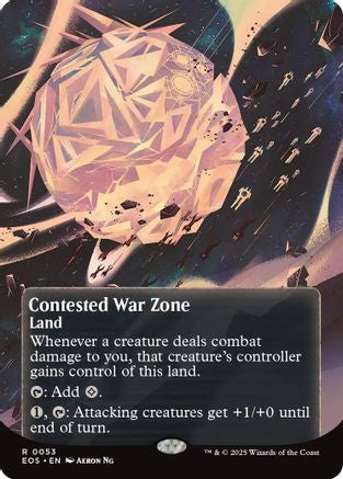 Image of Contested War Zone (0053) (Borderless) (EOS-053) - Edge of Eternities: Stellar Sights