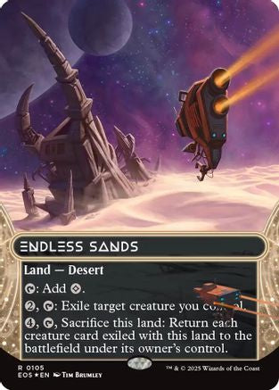 Image of Endless Sands (0105) (Borderless) (Galaxy Foil) (EOS-105) - Edge of Eternities: Stellar Sights Foil