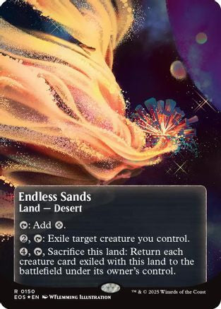 Image of Endless Sands (0150) (Borderless) (Galaxy Foil) (EOS-150) - Edge of Eternities: Stellar Sights Foil