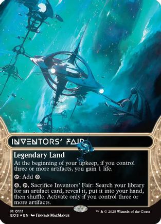 Image of Inventors' Fair (0111) (Borderless) (Galaxy Foil) (EOS-111) - Edge of Eternities: Stellar Sights Foil