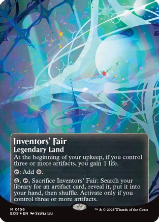 Image of Inventors' Fair (0156) (Borderless) (Galaxy Foil) (EOS-156) - Edge of Eternities: Stellar Sights Foil