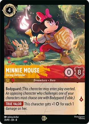 Image of Minnie Mouse - Daring Defender (35) - Disney Lorcana Promo Cards Cold Foil