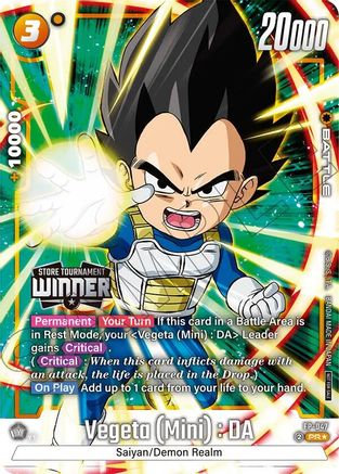 Image of Vegeta (Mini) : DA - FP-047 (Tournament Pack -Winner- 07) (FP-047) - Tournament and Championship Promos Holofoil